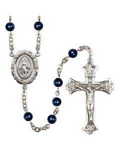 St. Michael R5816BL 6mm Rosary Blue