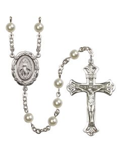 Our Lady of Peace R5816CR 6mm Rosary Cream Rose
