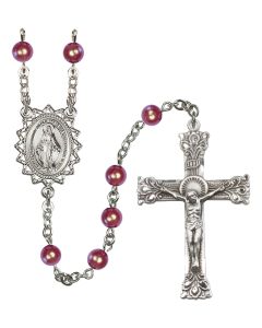 Miraculous R5816RE#2 6mm Rosary Red