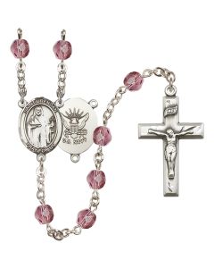 Saint Brendan the Navigator / Navy R6000-8018--6 6mm Rosary Available in 12 colors
