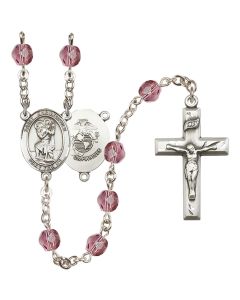 Saint Christopher / Marines R6000-8022--4 6mm Rosary Available in 12 colors