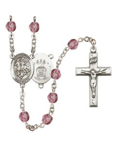 Saint George / Air Force R6000-8040--1 6mm Rosary Available in 12 colors