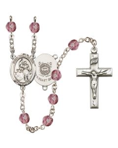 Saint Joan of Arc /Coast Guard R6000-8053--3 6mm Rosary Available in 12 colors