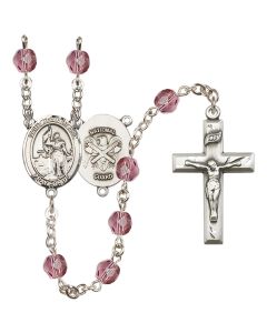Saint Joan of Arc / Nat'l Guard R6000-8053--5 6mm Rosary Available in 12 colors