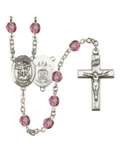 Saint Michael / Air Force R6000-8076--1 6mm Rosary Available in 12 colors