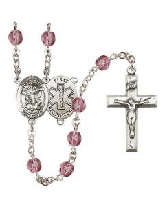 Saint Michael/1St Responder R6000-8076--11 6mm Rosary Available in 12 colors
