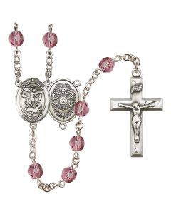 Saint Michael the Archangel/Policeman R6000-8076--13 6mm Rosary Available in 12 colors