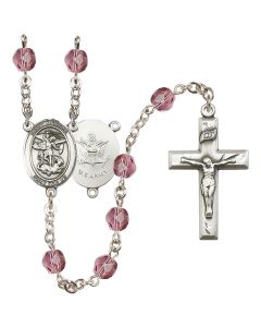 Saint Michael / Army R6000-8076--2 6mm Rosary Available in 12 colors