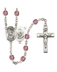 Saint Michael / Marines R6000-8076--4 6mm Rosary Available in 12 colors