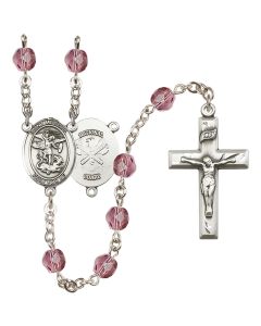 Saint Michael / Nat'l Guard R6000-8076--5 6mm Rosary Available in 12 colors