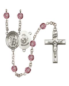 Guardian Angel / Marine Corp R6000-8118--4 6mm Rosary Available in 12 colors