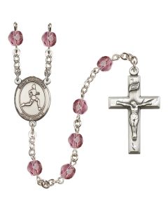 Saint Sebastian/Track & Field R6000-8176 6mm Rosary Available in 12 colors