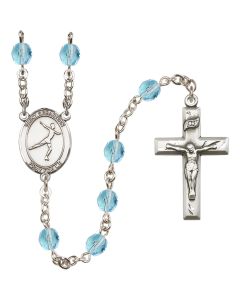 Saint Sebastian/Figure Skating R6000-8177 6mm Rosary Available in 12 colors
