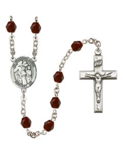 Guardian Angel w/Children R6000-8439 6mm Rosary Available in 12 colors