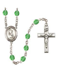Saint Christopher / Rugby R6000-8194 6mm Rosary Available in 12 colors