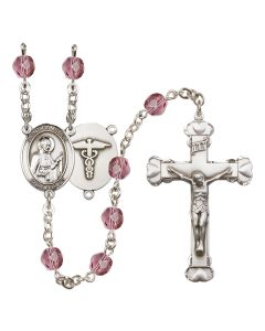 Saint Camillus of Lellis / Nurse R6001-8019--9 6mm Rosary Available in 12 colors