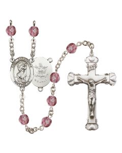 Saint Christopher / Army R6001-8022--2 6mm Rosary Available in 12 colors