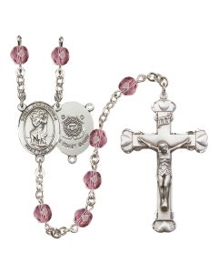Saint Christopher / Coast Guard R6001-8022--3 6mm Rosary Available in 12 colors