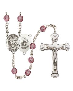 Saint George / Marines R6001-8040--4 6mm Rosary Available in 12 colors