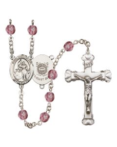 Saint Joan of Arc /Coast Guard R6001-8053--3 6mm Rosary Available in 12 colors