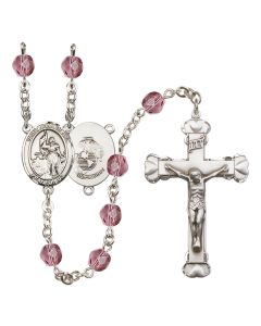 Saint Joan of Arc / Marines R6001-8053--4 6mm Rosary Available in 12 colors