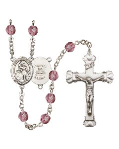 Saint Joan of Arc / Navy R6001-8053--6 6mm Rosary Available in 12 colors