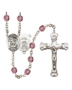 Saint Michael / Air Force R6001-8076--1 6mm Rosary Available in 12 colors
