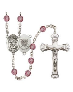 Saint Michael / Coast Guard R6001-8076--3 6mm Rosary Available in 12 colors