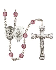 Saint Michael / Marines R6001-8076--4 6mm Rosary Available in 12 colors
