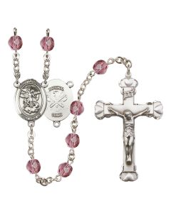 Saint Michael / Nat'l Guard R6001-8076--5 6mm Rosary Available in 12 colors