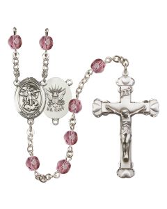 Saint Michael / Navy R6001-8076--6 6mm Rosary Available in 12 colors