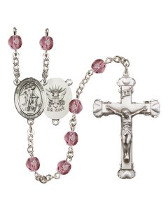 Guardian Angel / Navy R6001-8118--6 6mm Rosary Available in 12 colors