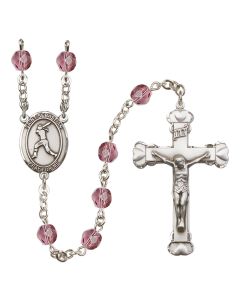Saint Sebastian / Softball R6001-8183 6mm Rosary Available in 12 colors
