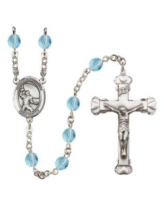Saint Christopher / Football R6001-8501 6mm Rosary Available in 12 colors
