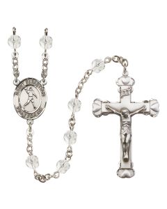 Saint Sebastian/Football R6001-8161 6mm Rosary Available in 12 colors