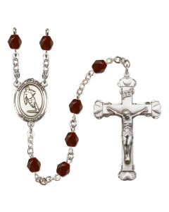 Saint Sebastian / Rugby R6001-8187 6mm Rosary Available in 12 colors