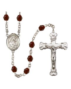 Saint Gertrude of Nivelles R6001-8219 6mm Rosary Available in 12 colors