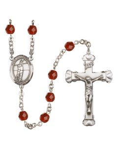 Saint Christopher/Volleyball R6001-8138 6mm Rosary Available in 12 colors