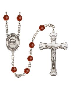 Saint Sebastian/Swimming R6001-8167 6mm Rosary Available in 12 colors