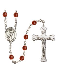 Saint Sebastian / Rodeo R6001-8191 6mm Rosary Available in 12 colors