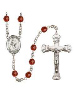 Saint Christopher/Wrestling R6001-8508 6mm Rosary Available in 12 colors