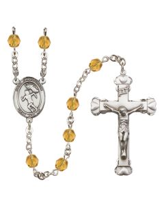 Saint Christopher/Track&Field-Women R6001-8510 6mm Rosary Available in 12 colors