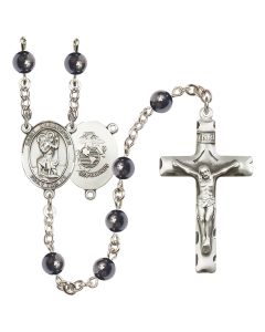 Saint Christopher/Marines R6002-8022--4 6mm Rosary