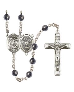 Saint Michael the Archangel/Poiceman R6002-8076--13 6mm Rosary