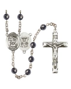Saint Michael the Archangel/Navy R6002-8076--6 6mm Rosary