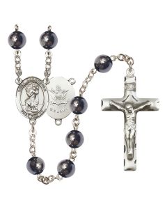 Saint Christopher/Army R6003-8022--2 8mm Rosary