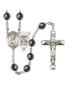 Saint Christopher/Navy R6003-8022--6 8mm Rosary