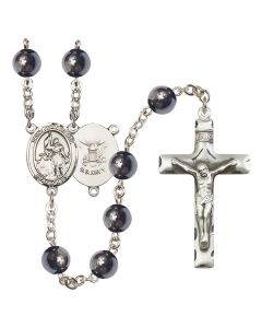 Saint Joan of Arc/Navy R6003-8053--6 8mm Rosary