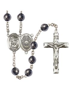 Saint Michael the Archangel/Poiceman R6003-8076--13 8mm Rosary