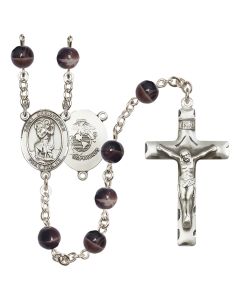 Saint Christopher/Marines R6004-8022--4 7mm Rosary